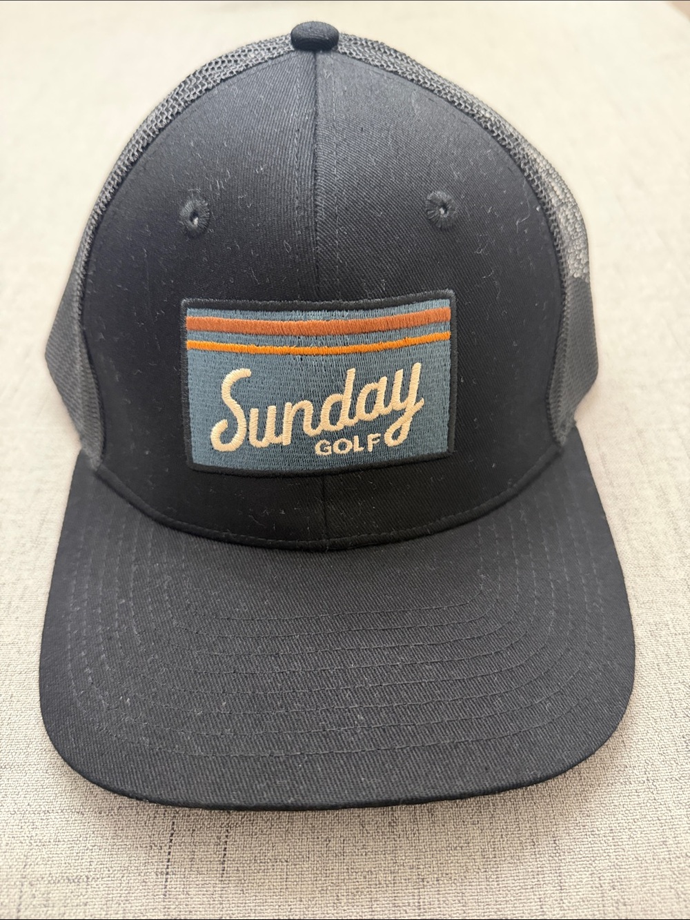 Sunday Golf Trucker Hat - Black SnapBack